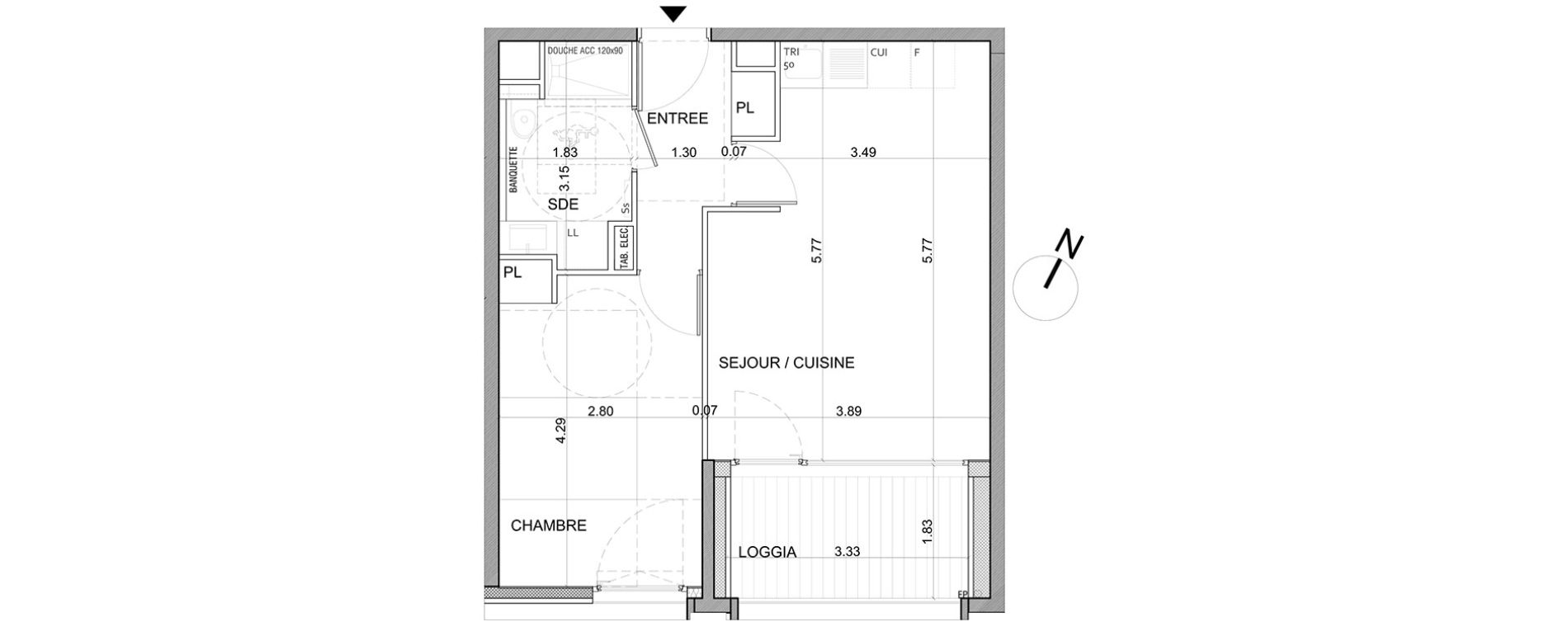 Appartement T2 de 41,93 m2 &agrave; Annemasse Annemasse gare