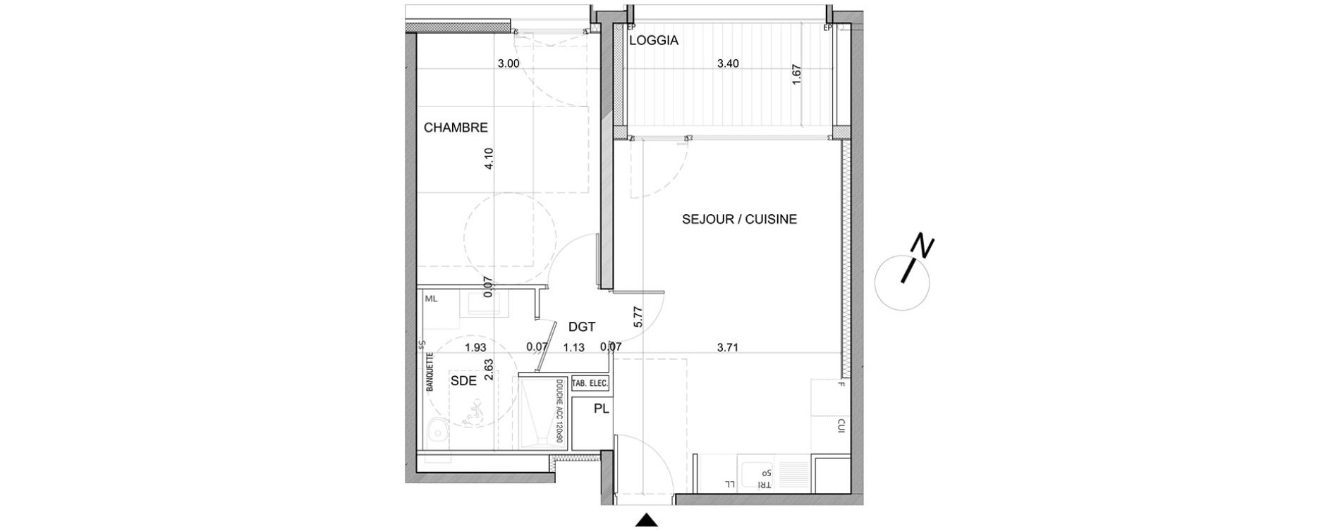 Appartement T2 de 41,34 m2 &agrave; Annemasse Annemasse gare