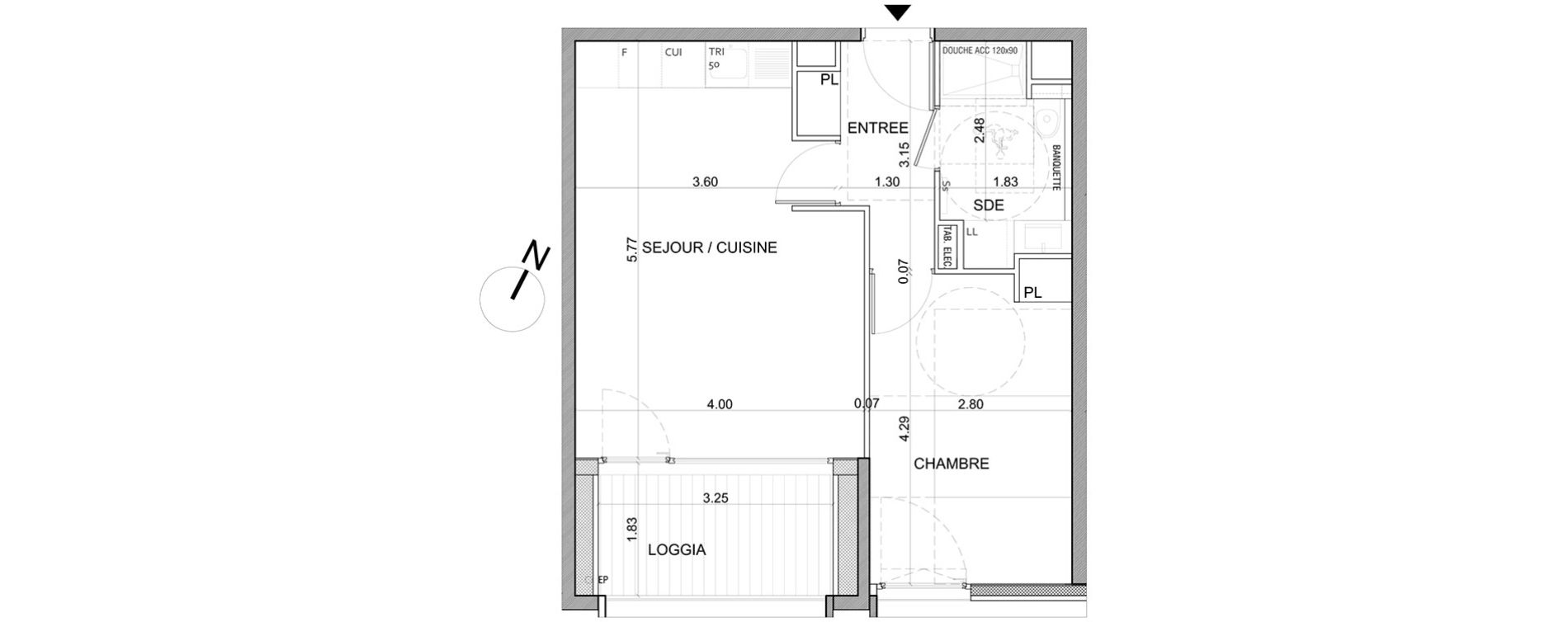Appartement T2 de 42,56 m2 &agrave; Annemasse Annemasse gare