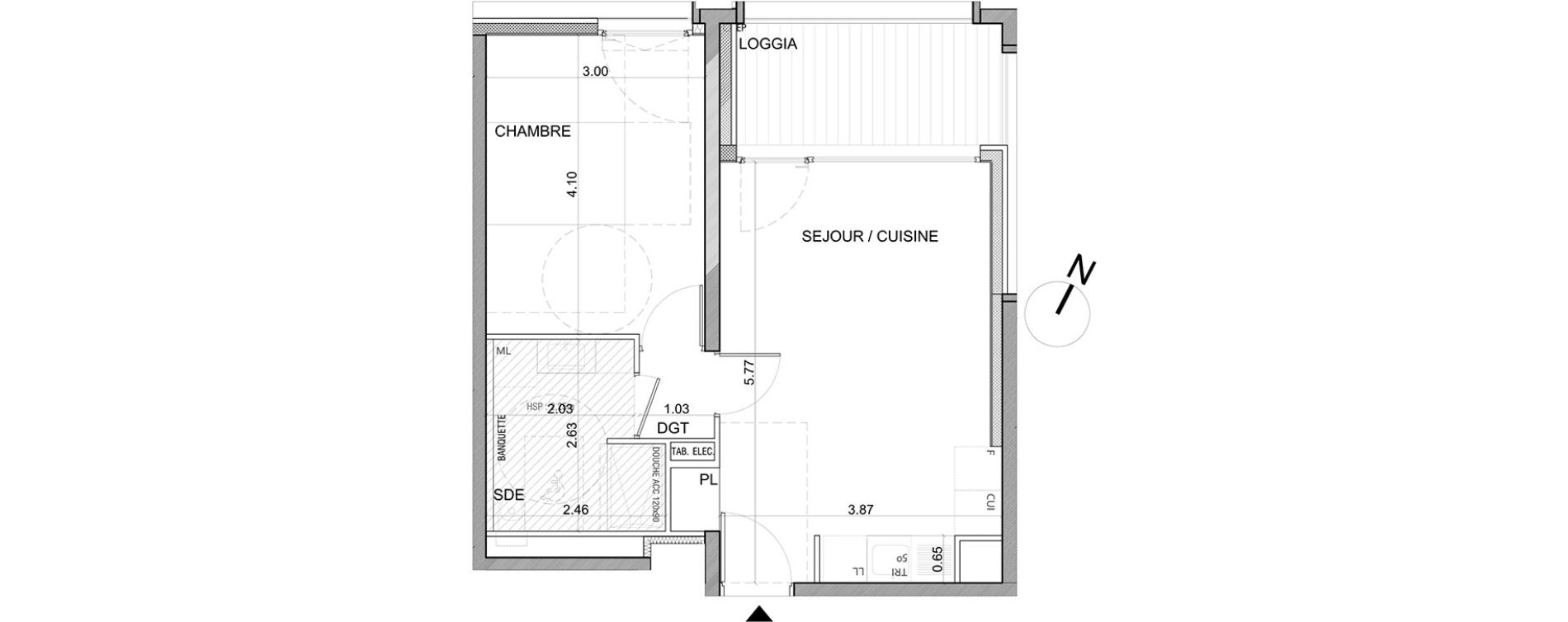 Appartement T2 de 41,34 m2 à Annemasse Annemasse gare