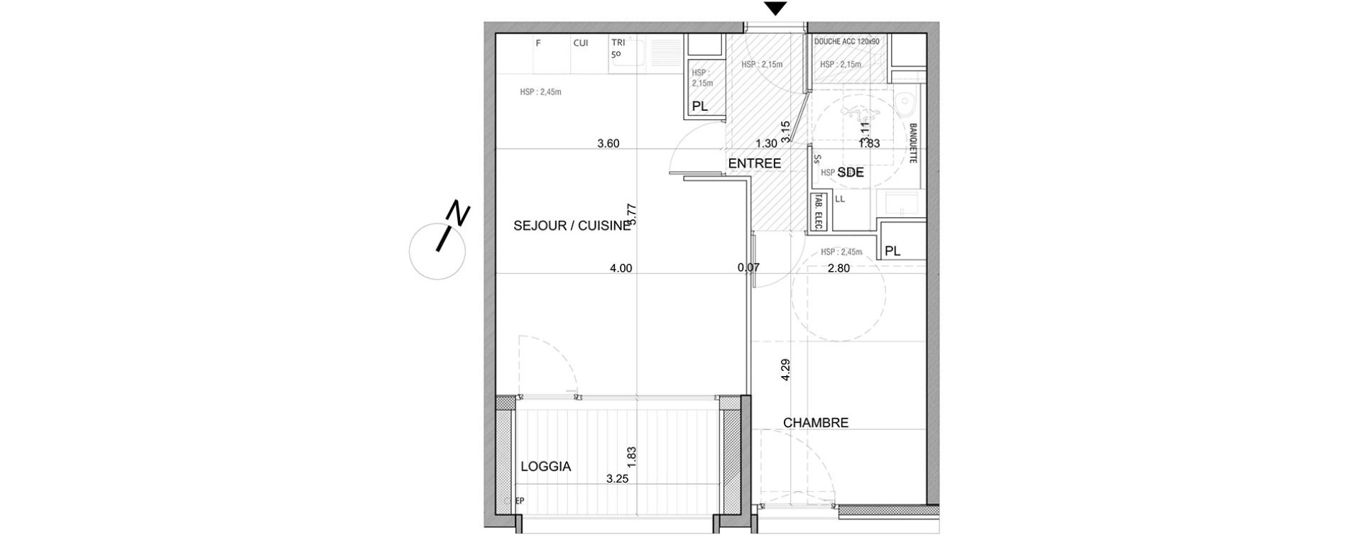 Appartement T2 de 42,56 m2 &agrave; Annemasse Annemasse gare