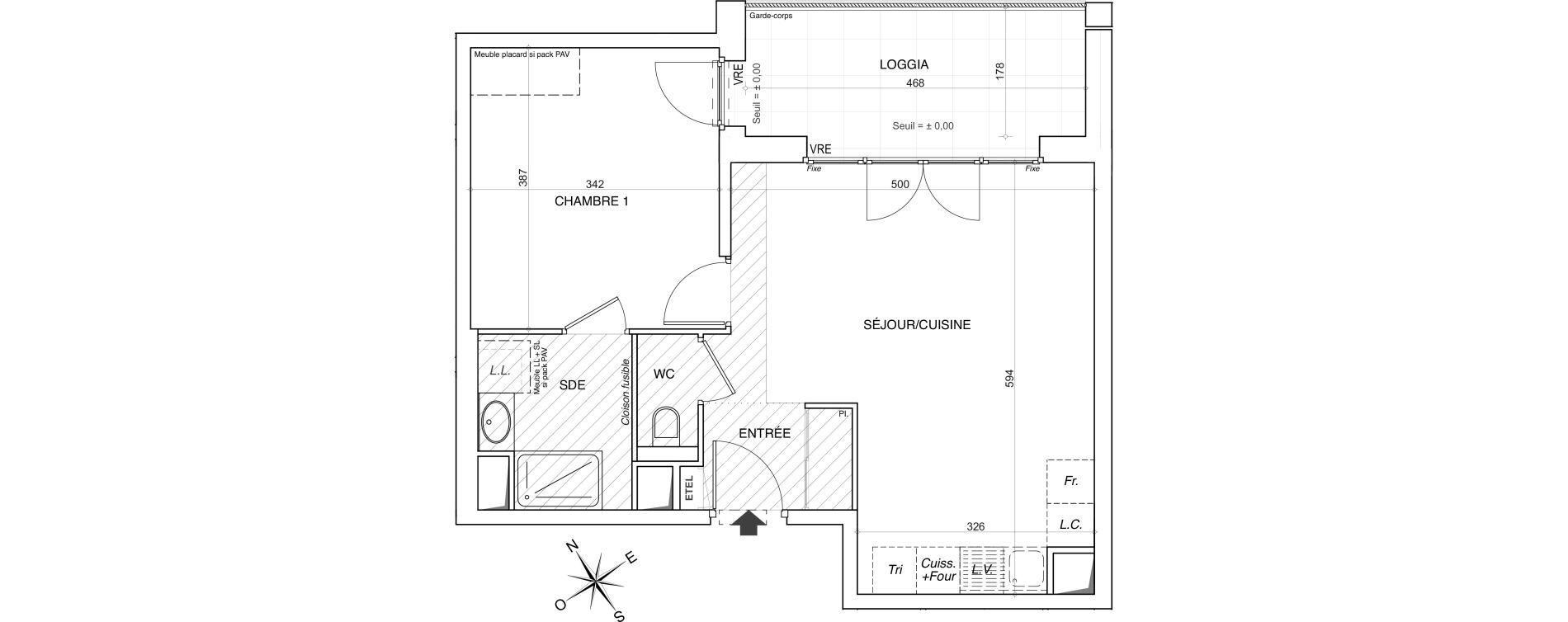 Appartement T2 de 47,39 m2 &agrave; Annemasse Centre