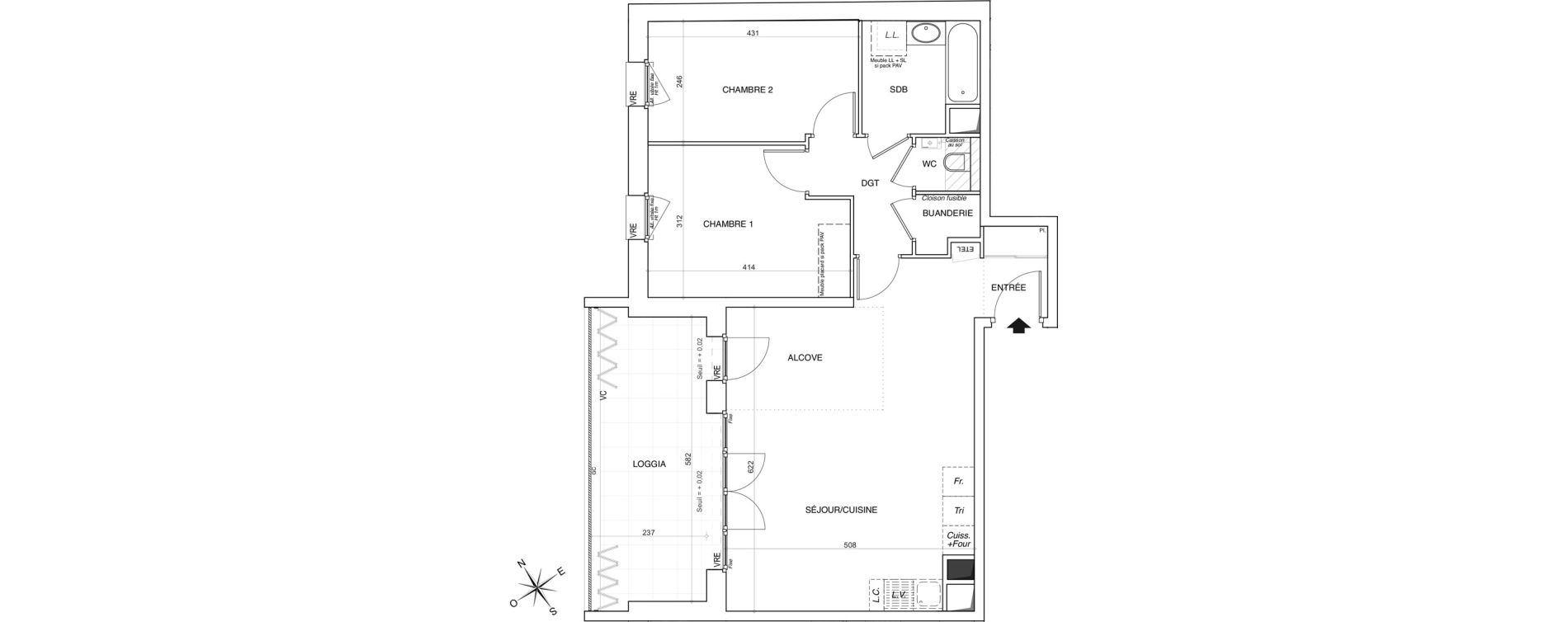 Appartement T3 de 70,29 m2 &agrave; Annemasse Centre