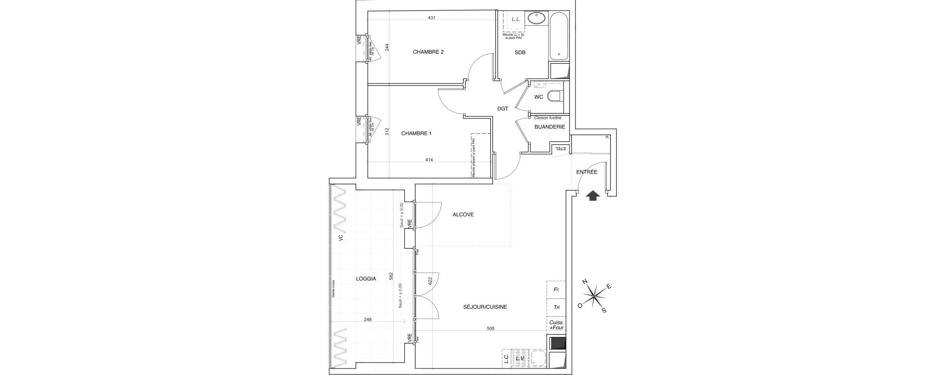Appartement T3 de 70,12 m2 &agrave; Annemasse Centre
