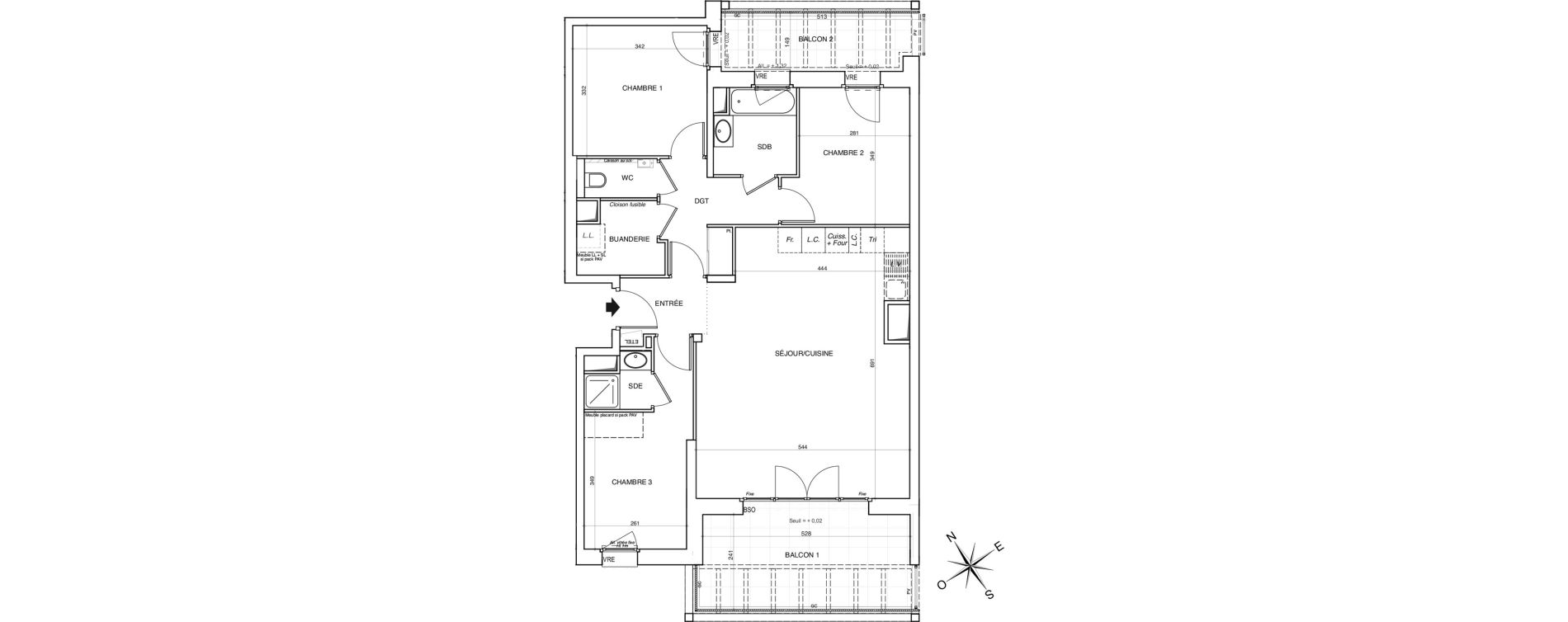 Appartement T4 de 89,47 m2 &agrave; Annemasse Centre