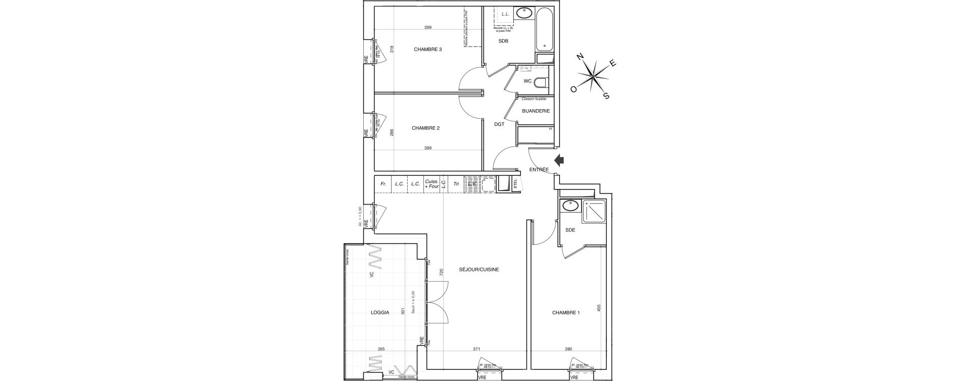 Appartement T4 de 88,04 m2 &agrave; Annemasse Centre