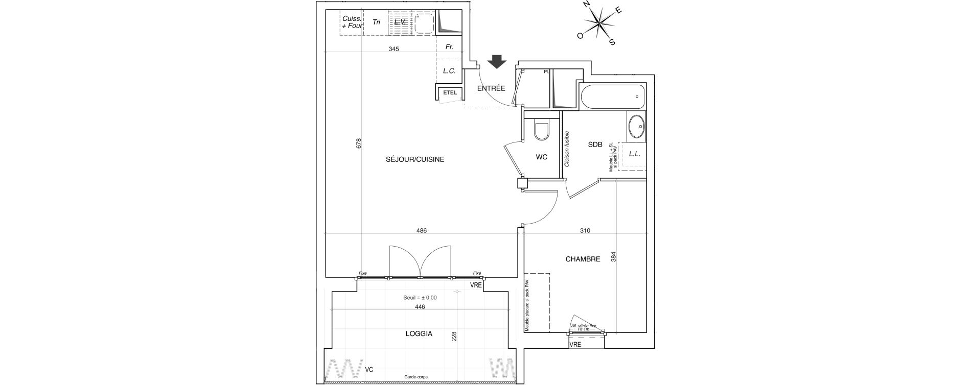 Appartement T2 de 49,23 m2 &agrave; Annemasse Centre