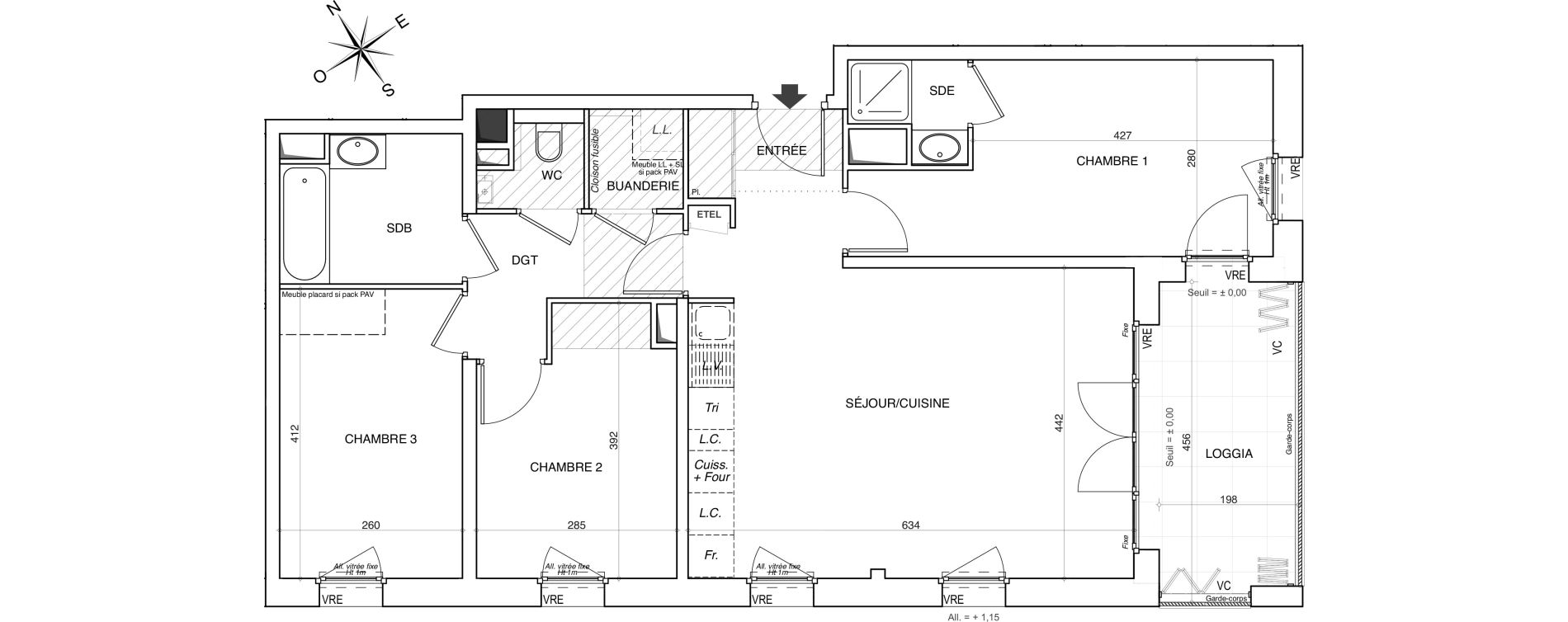Appartement T4 de 82,87 m2 &agrave; Annemasse Centre