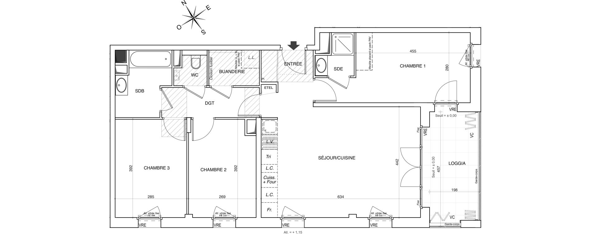 Appartement T4 de 84,05 m2 &agrave; Annemasse Centre
