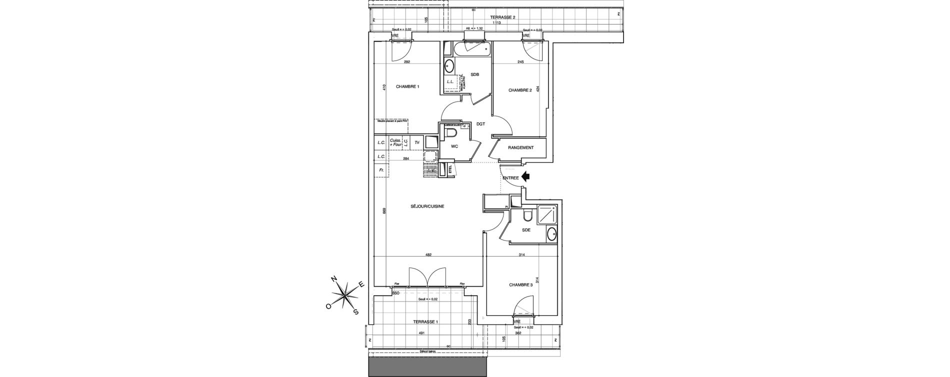 Appartement T4 de 82,14 m2 &agrave; Annemasse Centre