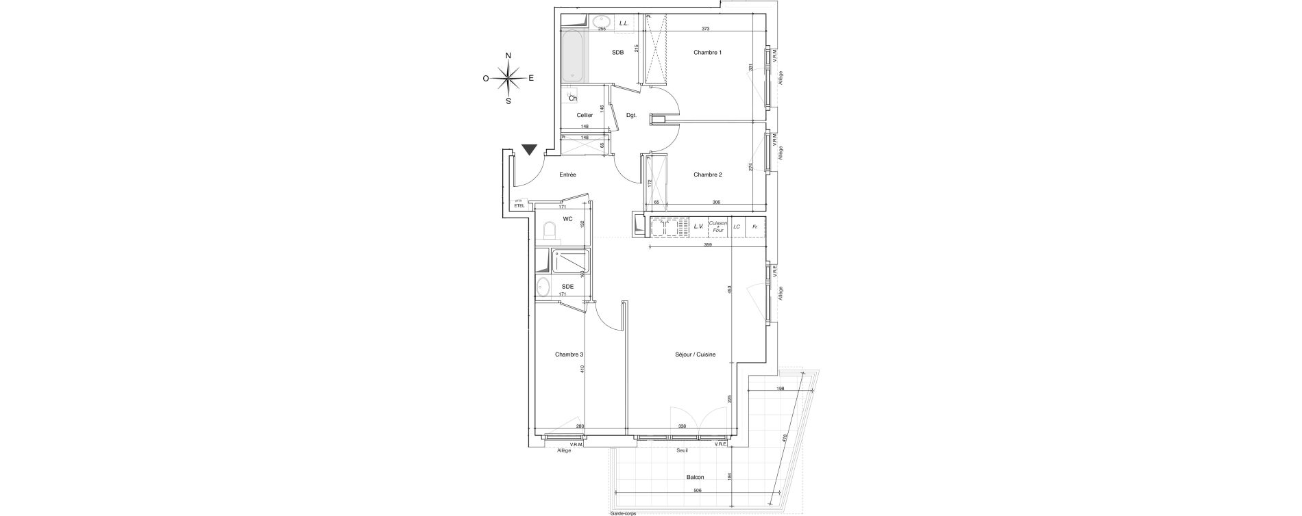 Appartement T4 de 84,72 m2 &agrave; Annemasse Centre