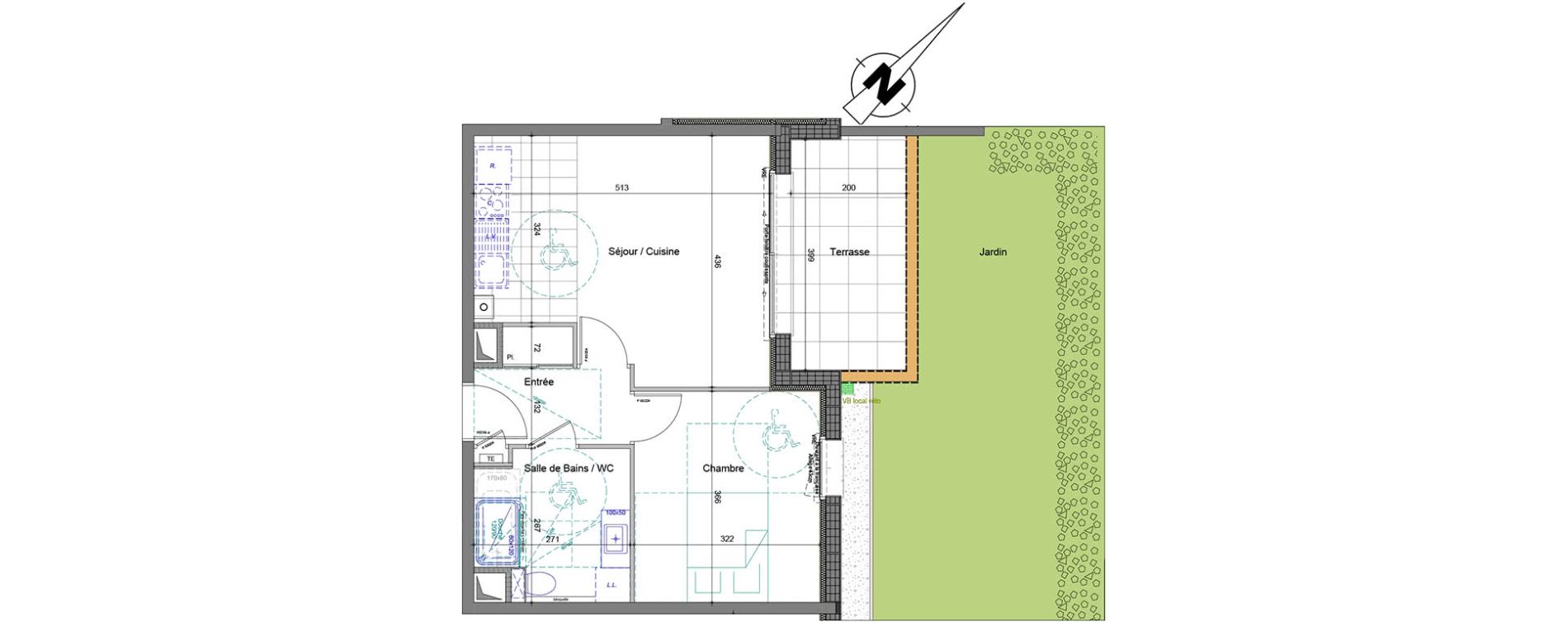 Appartement T2 de 42,56 m2 &agrave; Anthy-Sur-L&eacute;man Centre