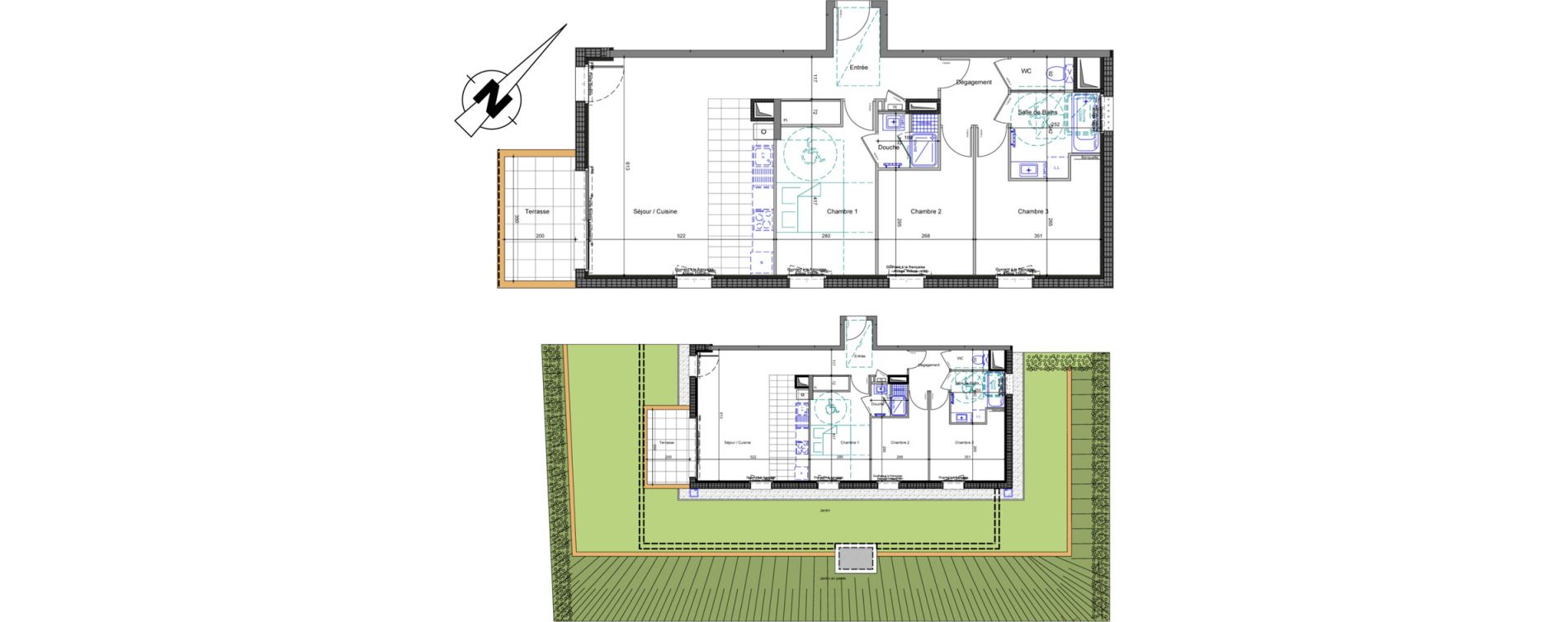 Appartement T4 de 85,41 m2 &agrave; Anthy-Sur-L&eacute;man Centre
