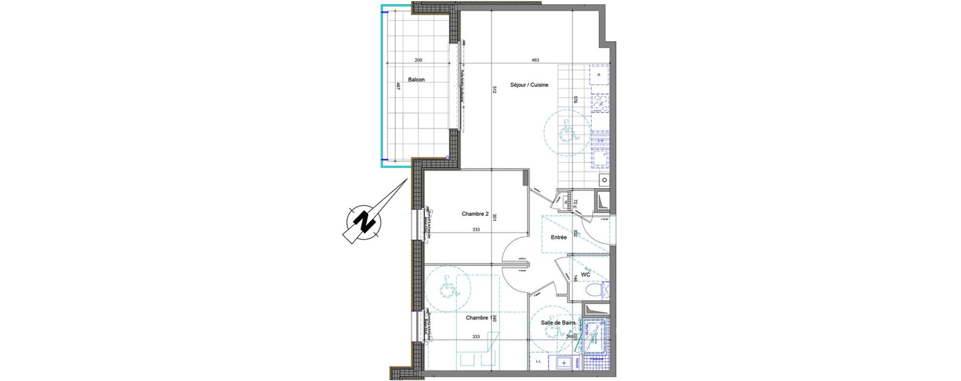 Appartement T3 de 60,69 m2 &agrave; Anthy-Sur-L&eacute;man Centre