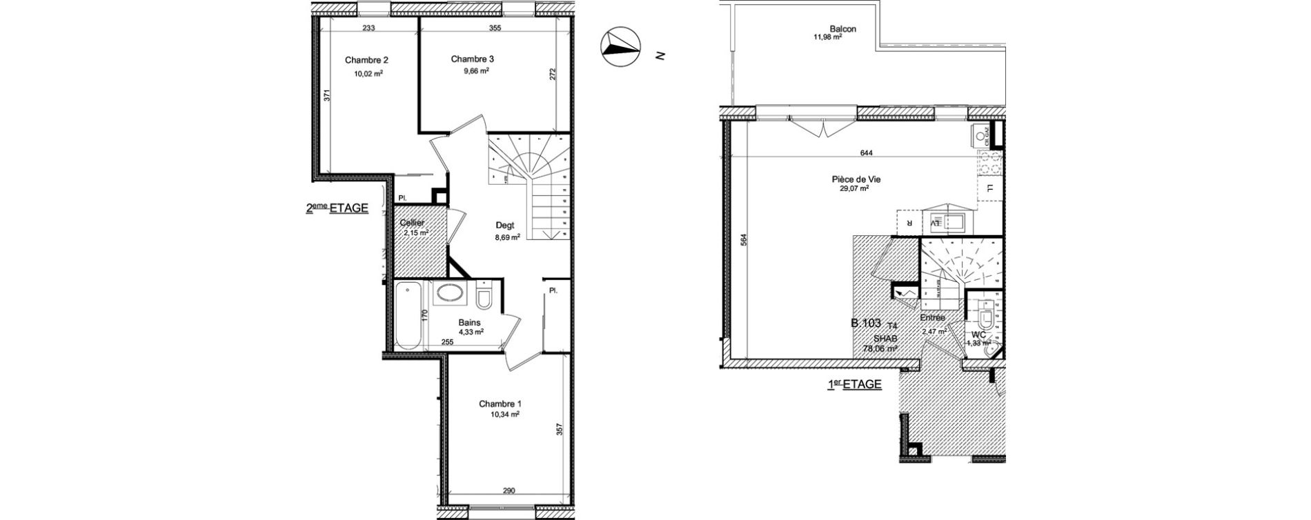 Duplex T4 de 78,06 m2 &agrave; Anthy-Sur-L&eacute;man Centre