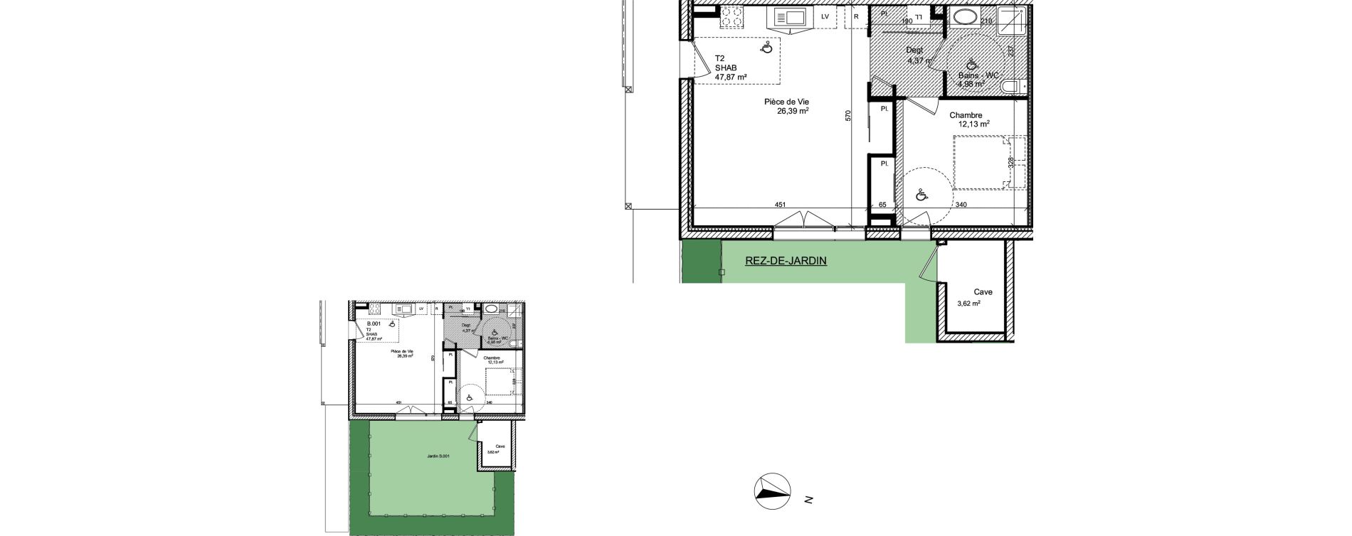 Duplex T2 de 47,87 m2 &agrave; Anthy-Sur-L&eacute;man Centre