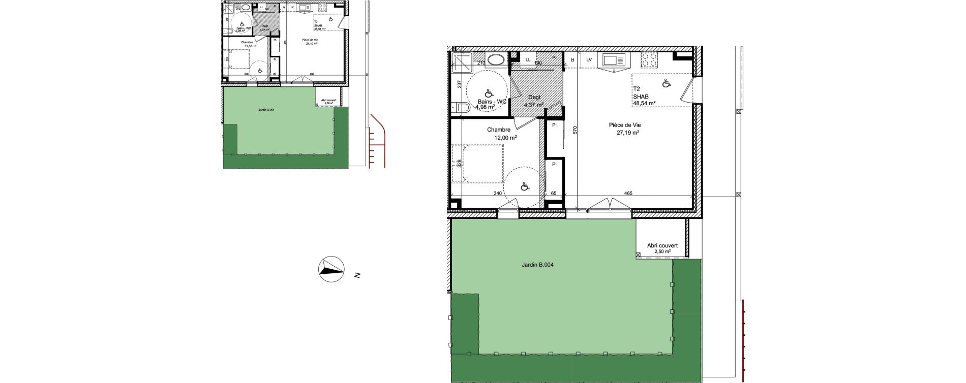Duplex T2 de 48,54 m2 &agrave; Anthy-Sur-L&eacute;man Centre