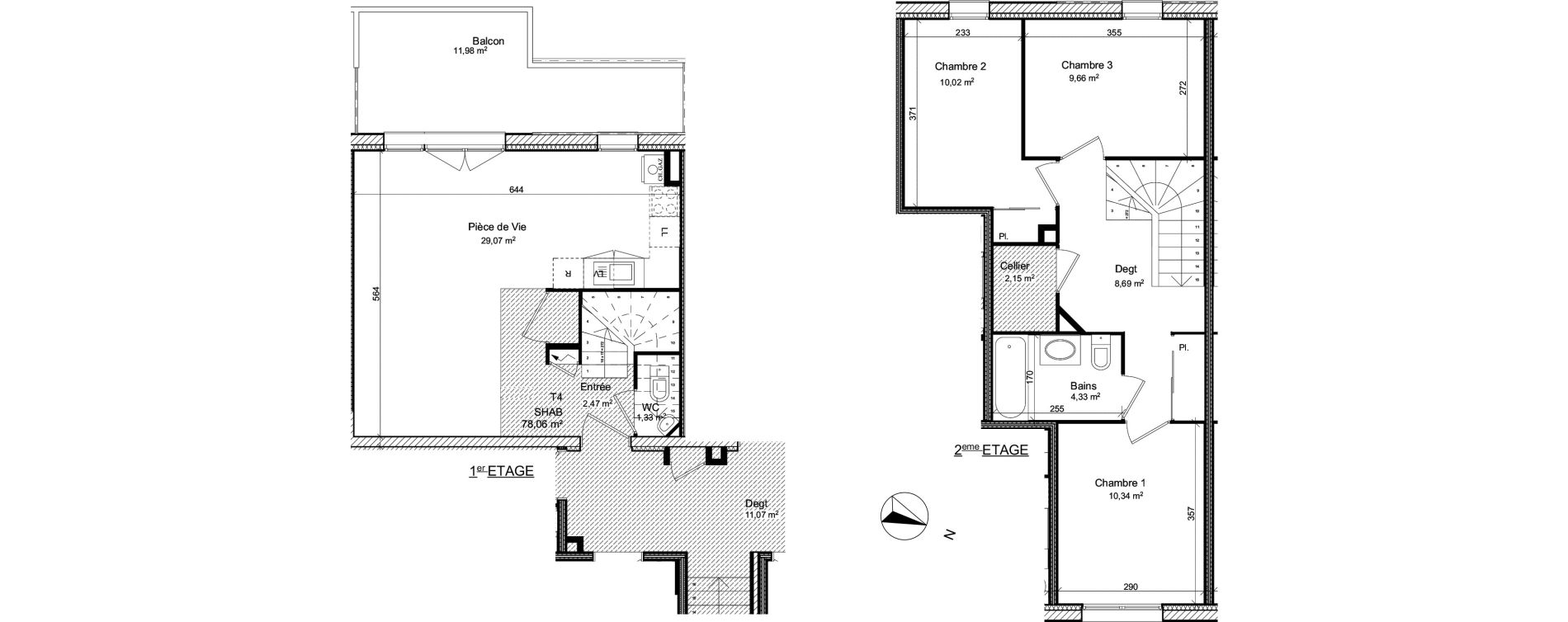 Duplex T4 de 78,06 m2 &agrave; Anthy-Sur-L&eacute;man Centre
