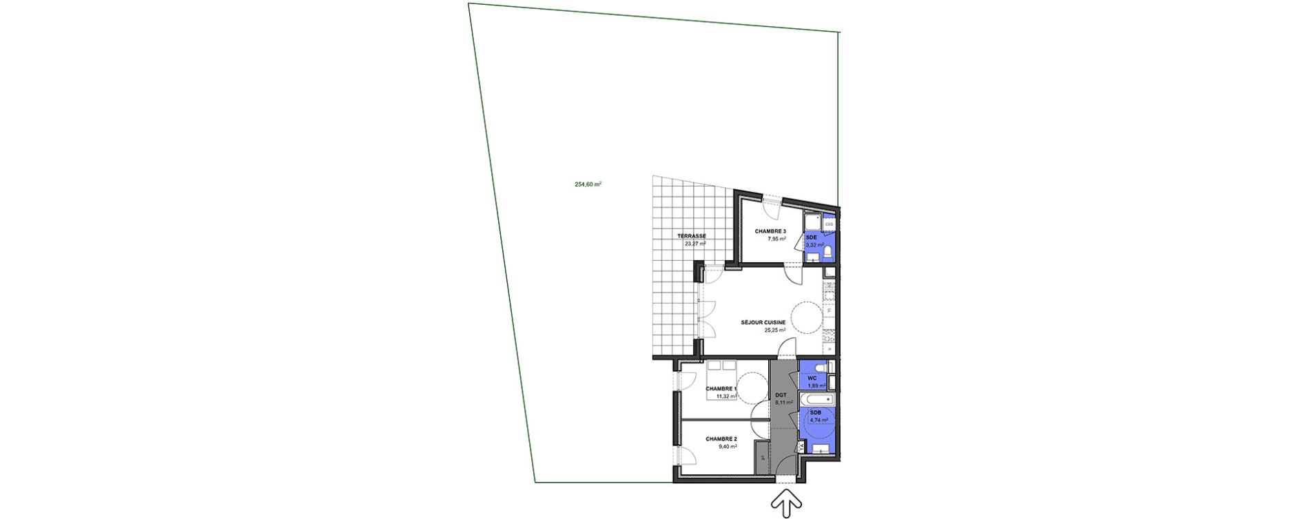 Appartement T4 de 71,98 m2 &agrave; Anthy-Sur-L&eacute;man Centre
