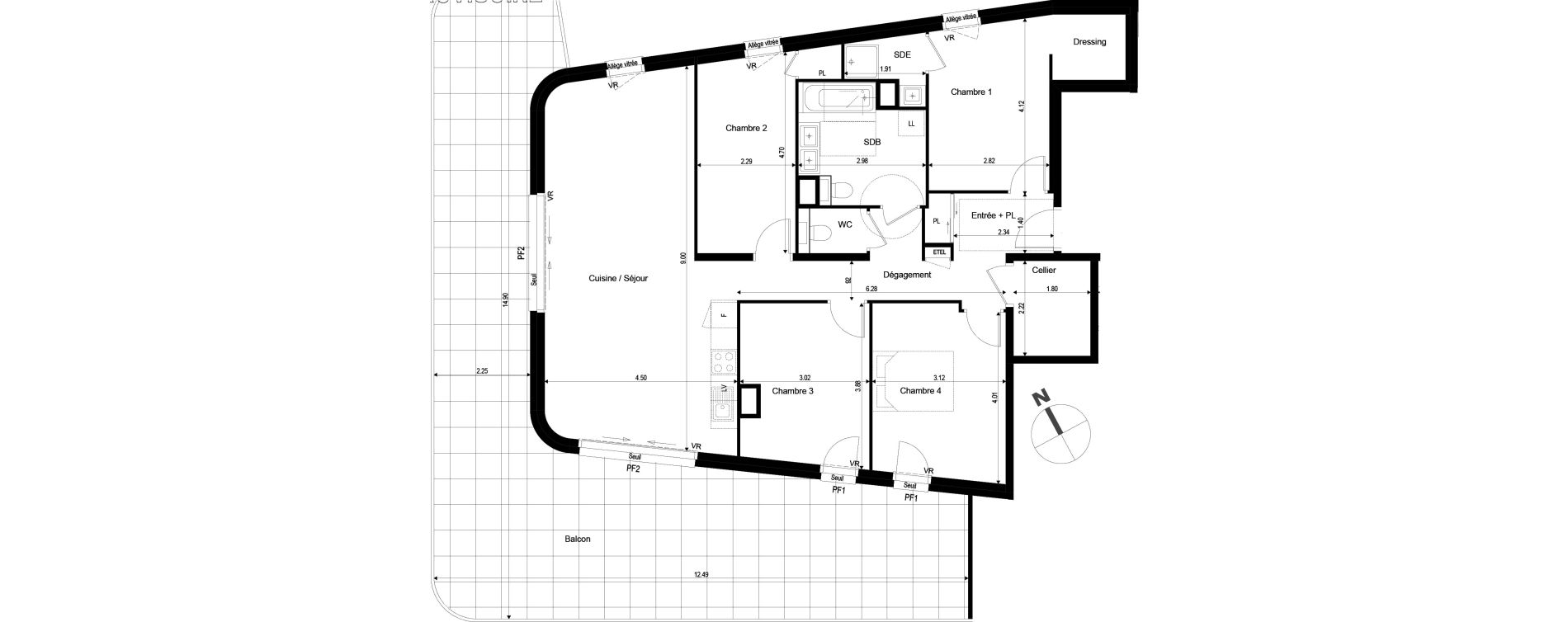 Appartement T5 de 109,72 m2 à Archamps Centre