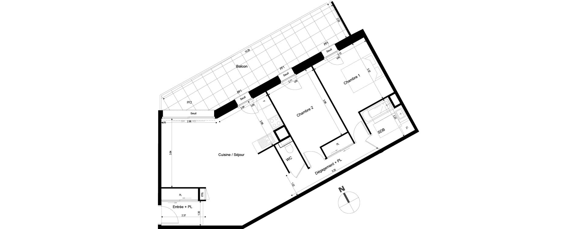 Appartement T3 de 72,08 m2 &agrave; Archamps Centre