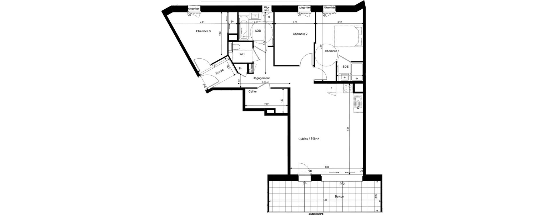 Appartement T4 de 87,91 m2 &agrave; Archamps Centre