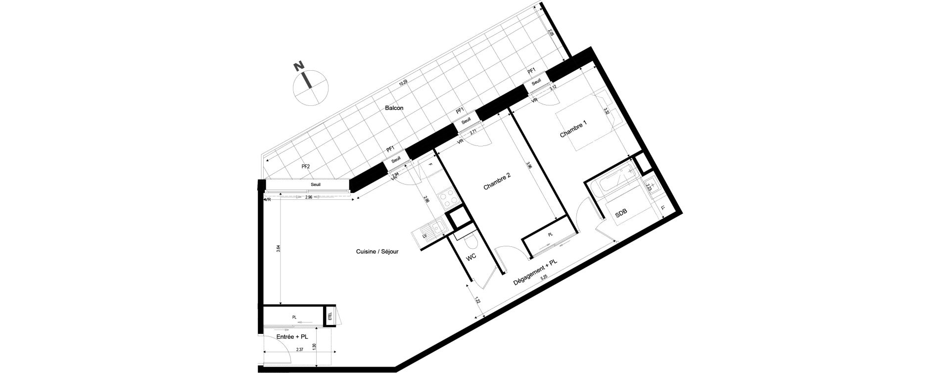 Appartement T3 de 72,07 m2 &agrave; Archamps Centre
