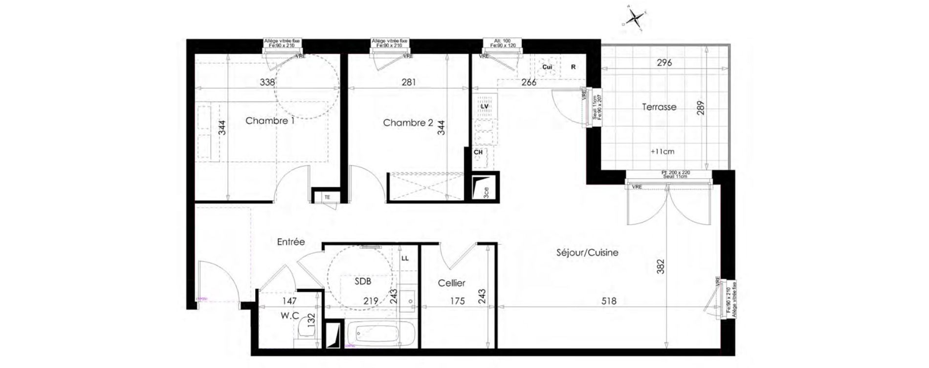 Appartement T3 de 69,30 m2 &agrave; Archamps Centre