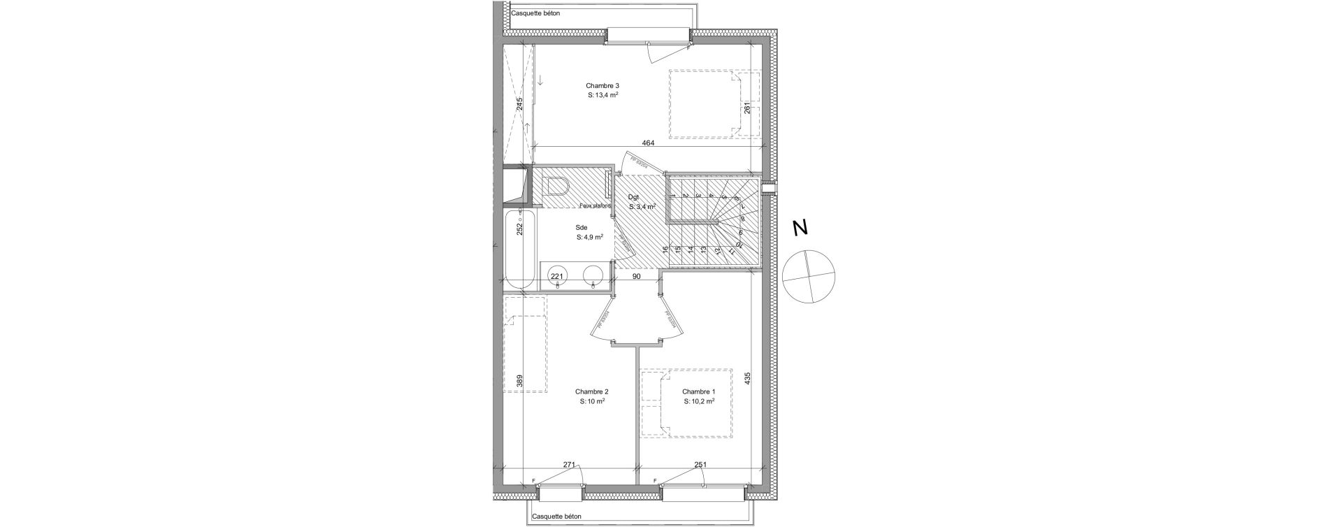 Appartement T4 de 85,10 m2 &agrave; Ayse Centre