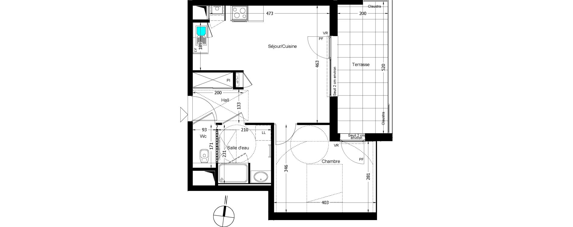 Appartement T2 de 43,00 m2 &agrave; Beaumont Centre