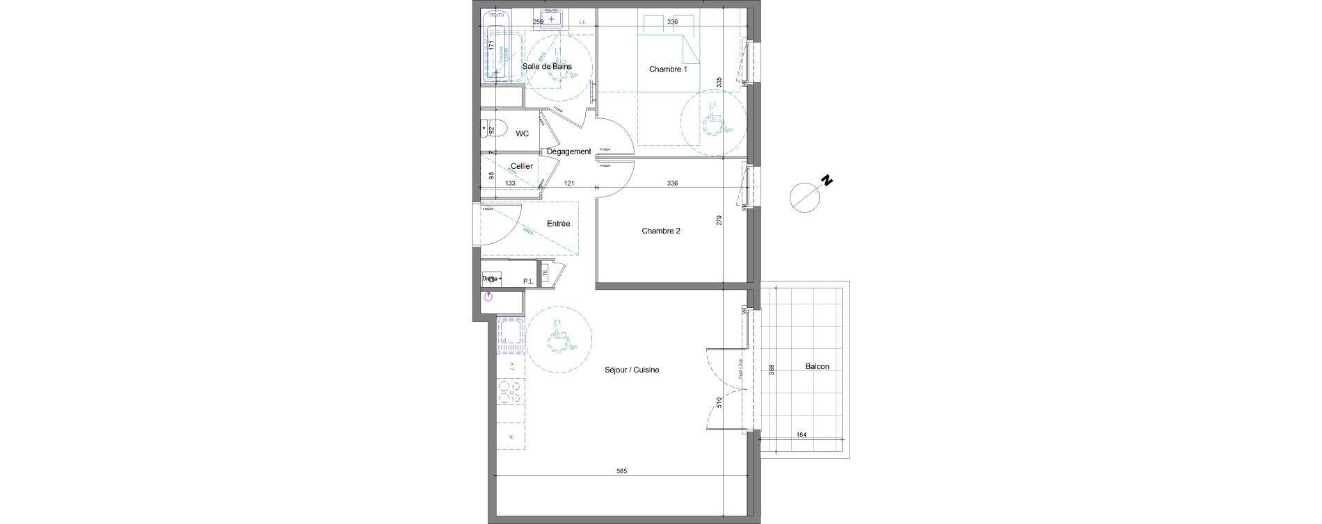 Appartement T3 de 64,14 m2 &agrave; Bonneville Centre