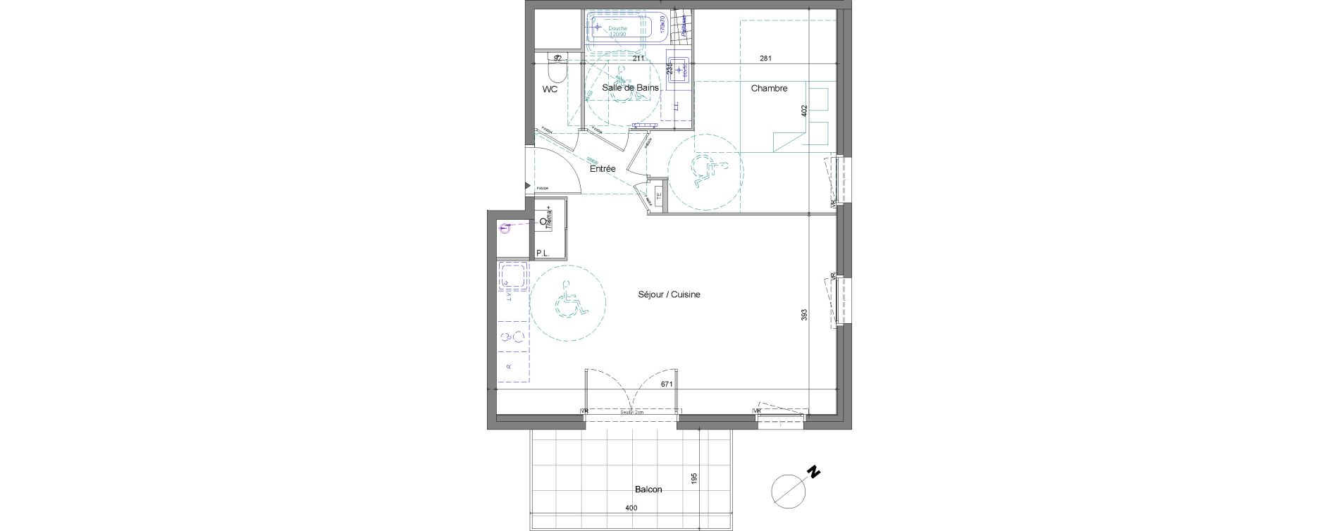 Appartement T2 de 48,11 m2 &agrave; Bonneville Centre