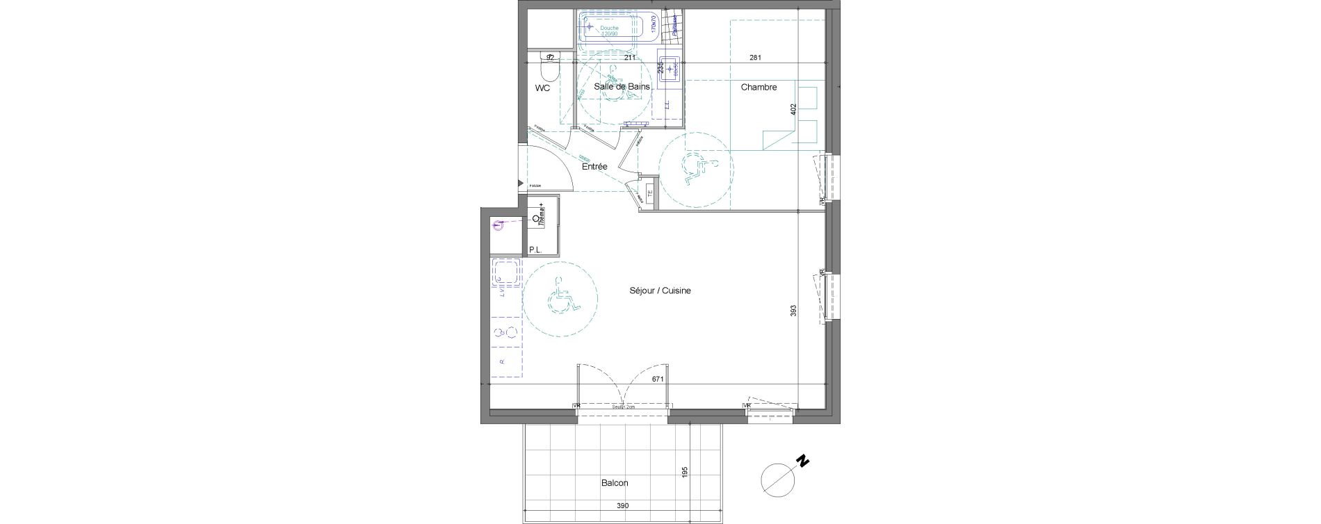 Appartement T2 de 48,11 m2 &agrave; Bonneville Centre