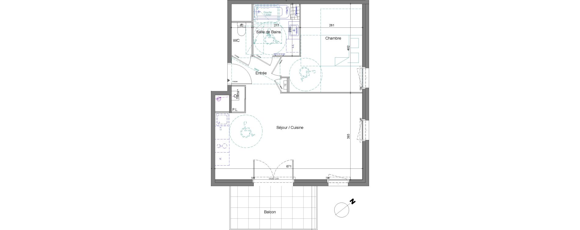 Appartement T2 de 48,11 m2 &agrave; Bonneville Centre