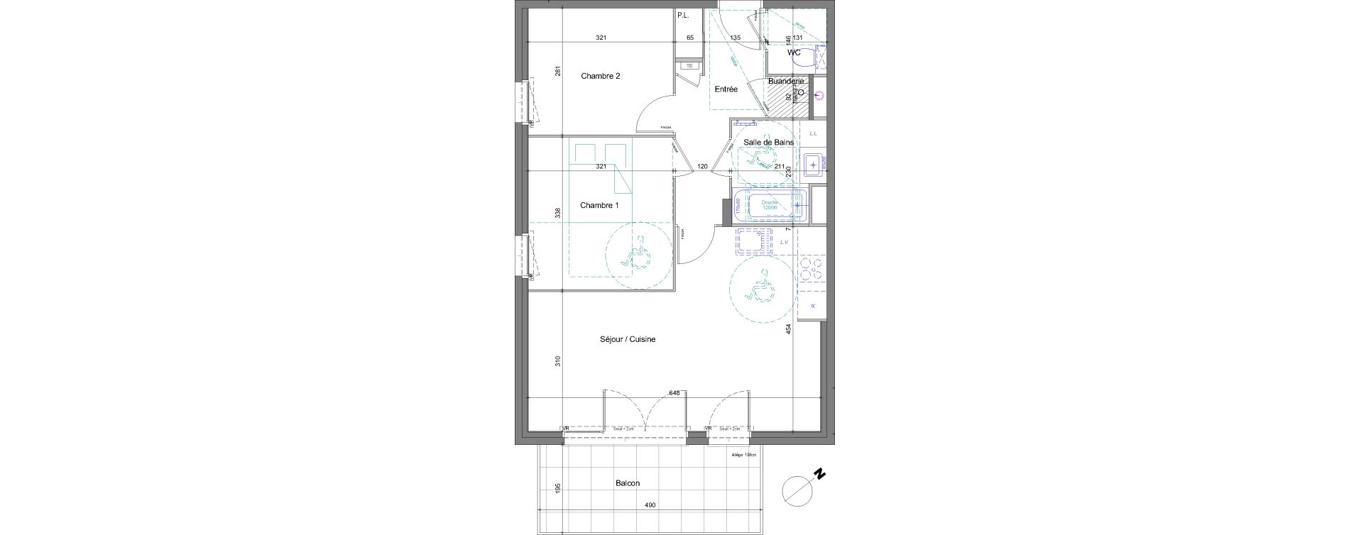 Appartement T3 de 59,25 m2 &agrave; Bonneville Centre
