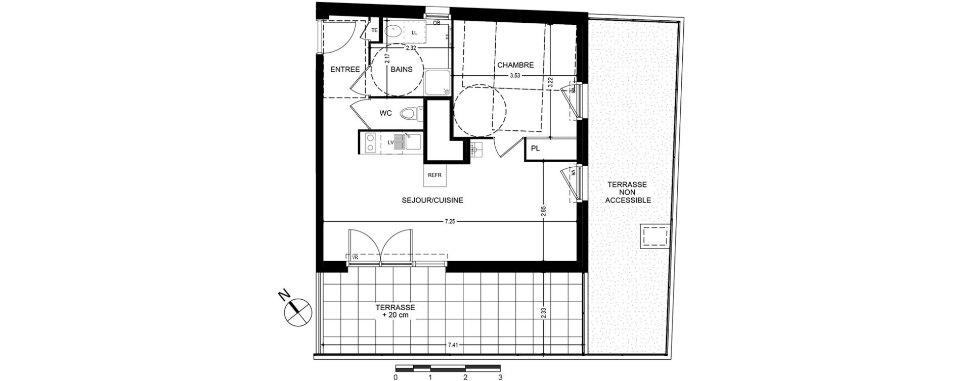 Appartement T2 de 47,01 m2 &agrave; Bonneville Centre