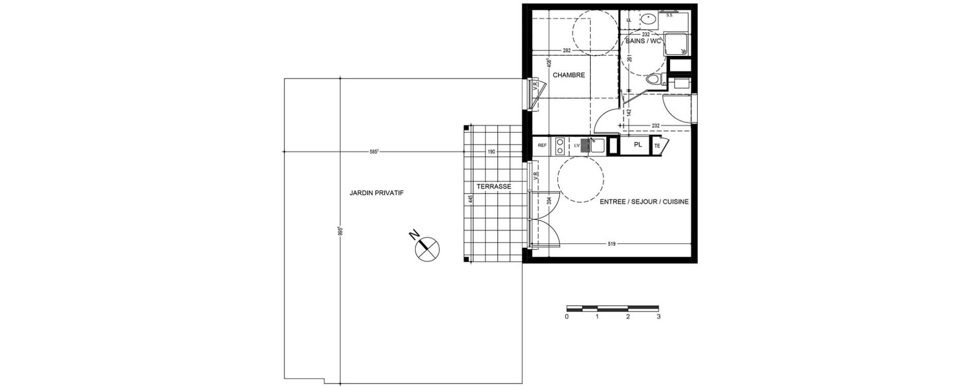 Appartement T2 de 40,28 m2 &agrave; Bonneville Centre