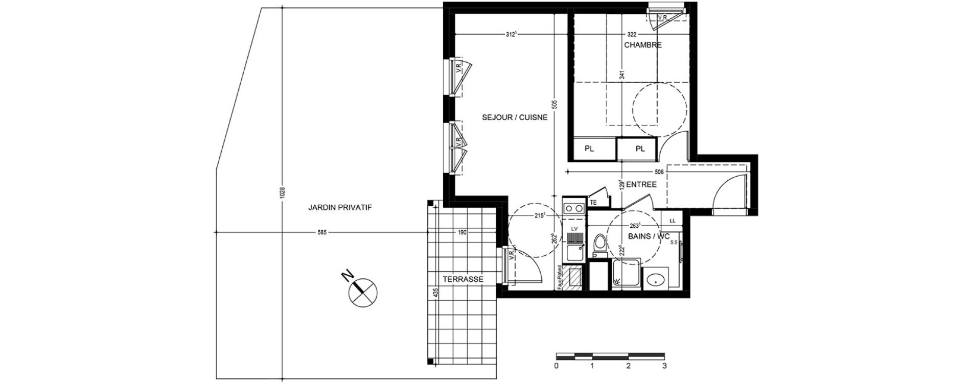 Appartement T2 de 45,57 m2 &agrave; Bonneville Centre