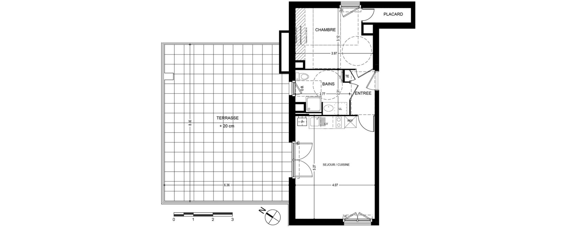 Appartement T2 de 43,21 m2 &agrave; Bonneville Centre