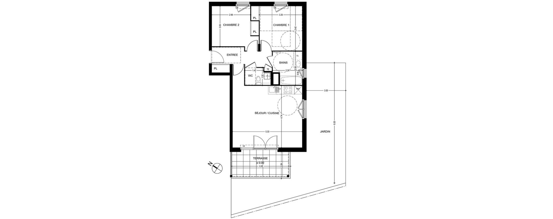 Appartement T3 de 63,48 m2 &agrave; Bonneville Centre