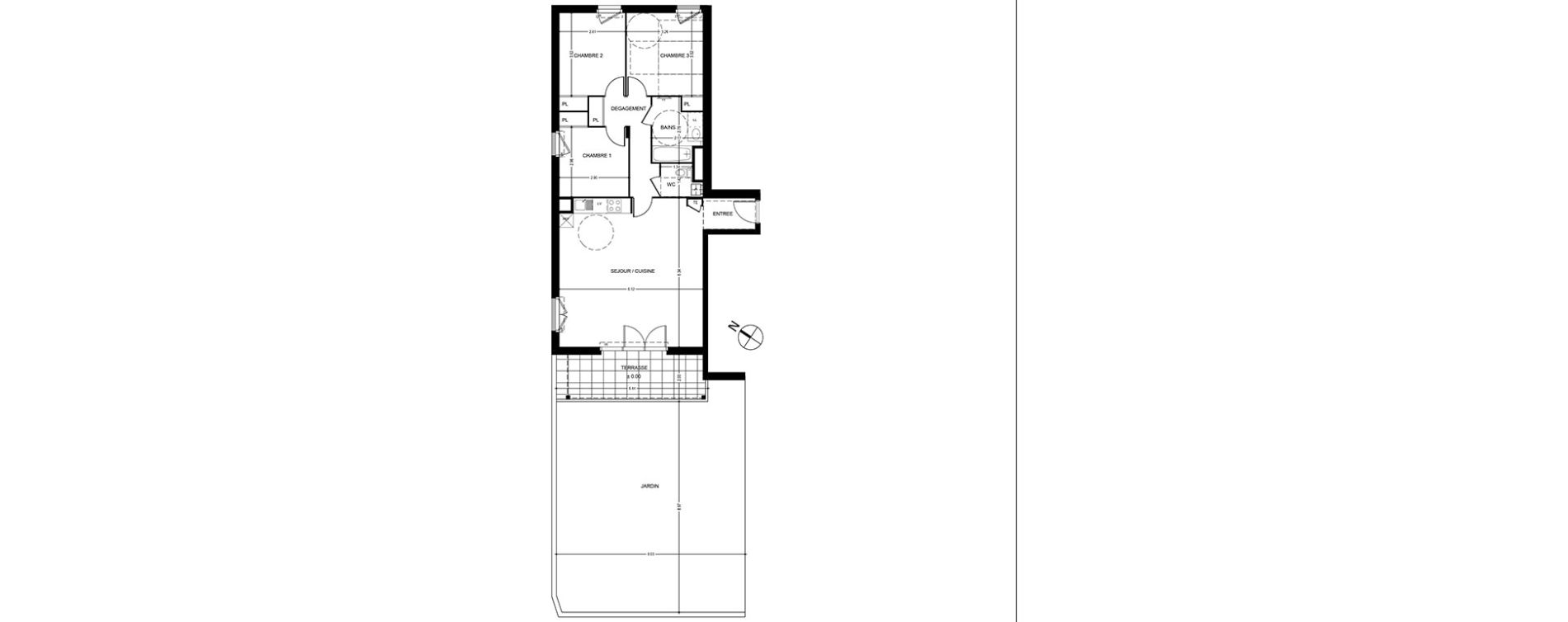 Appartement T4 de 86,88 m2 &agrave; Bonneville Centre