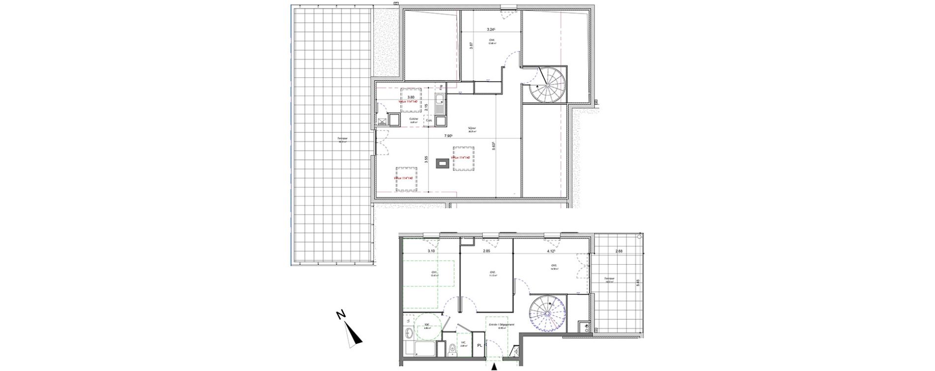 Appartement T5 de 113,51 m2 &agrave; Bonneville Centre