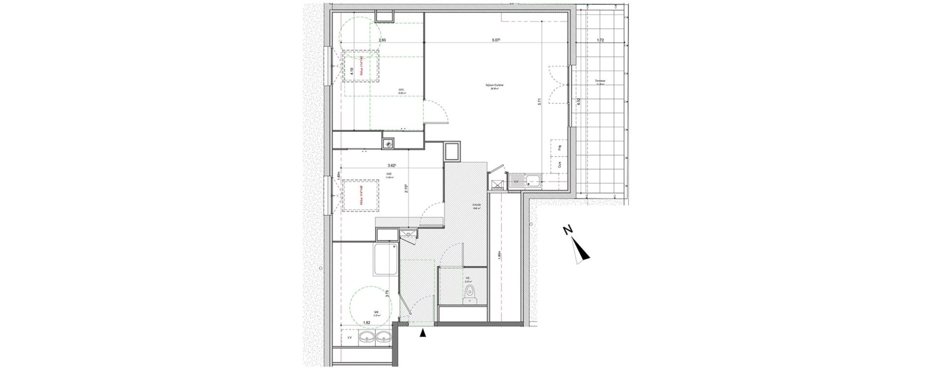 Appartement T3 de 70,55 m2 &agrave; Bonneville Centre