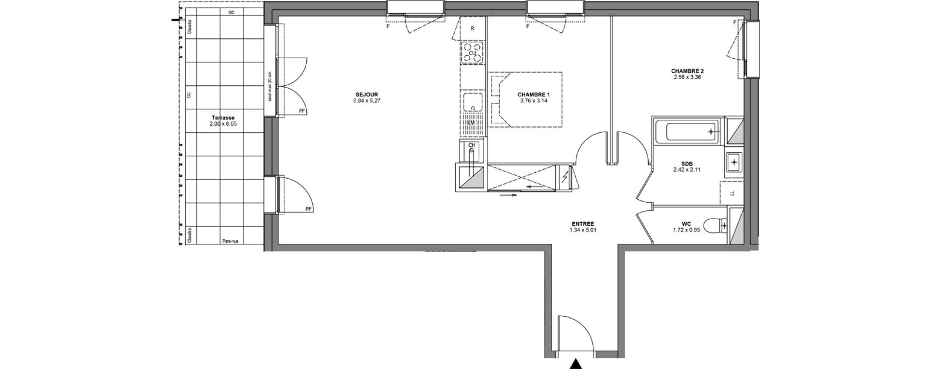 Appartement T3 de 71,28 m2 &agrave; Bons-En-Chablais Centre