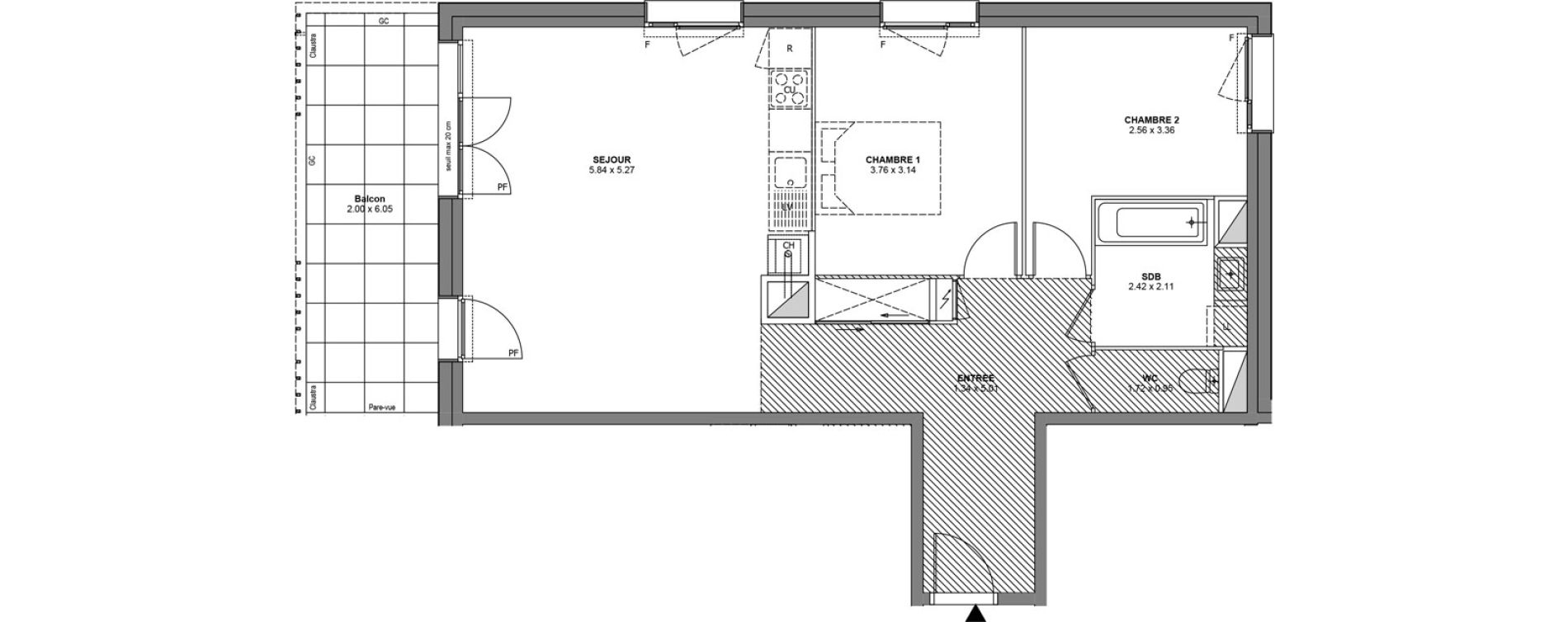 Appartement T3 de 71,28 m2 &agrave; Bons-En-Chablais Centre