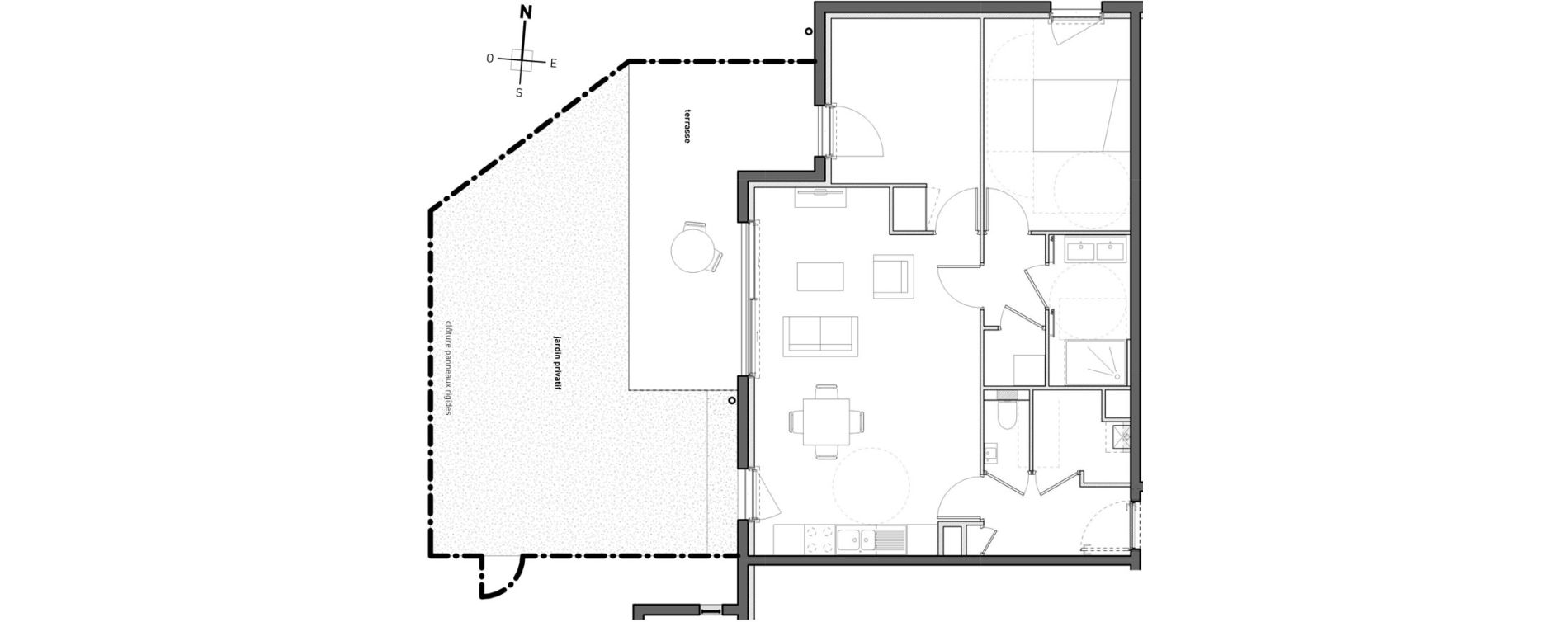 Appartement T3 de 69,10 m2 &agrave; Bossey Centre