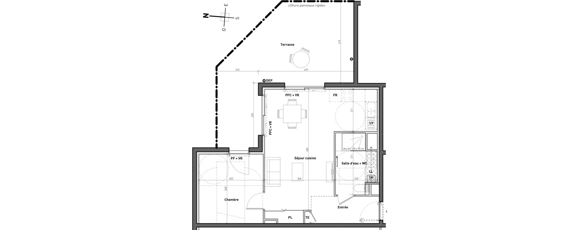 Appartement T2 de 47,60 m2 &agrave; Bossey Centre