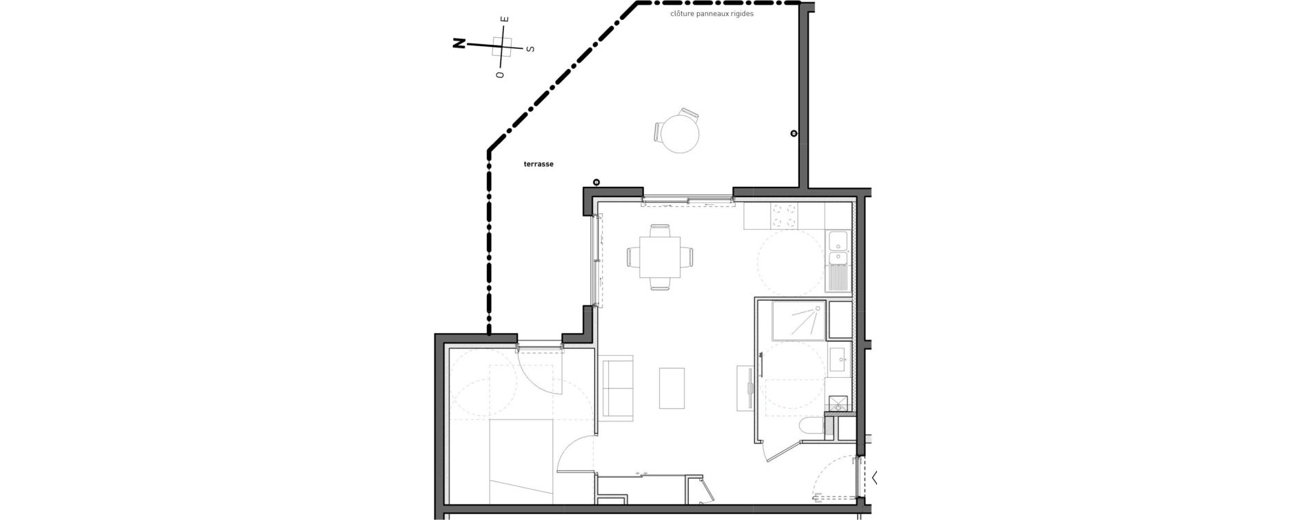 Appartement T2 de 47,60 m2 &agrave; Bossey Centre