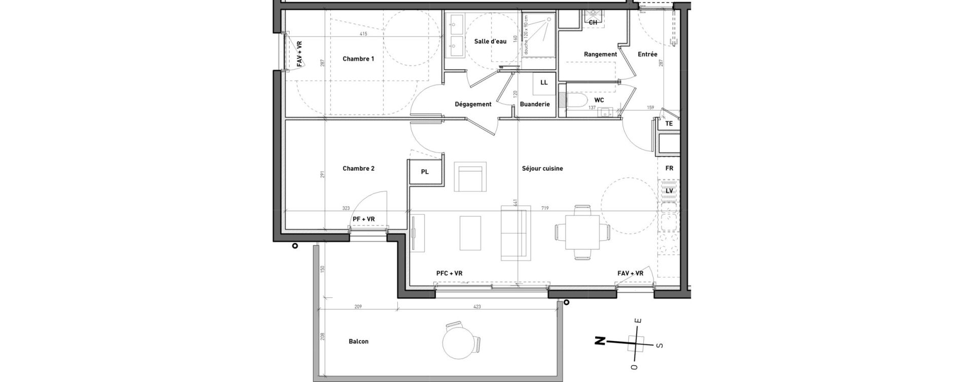 Appartement T3 de 69,10 m2 &agrave; Bossey Centre