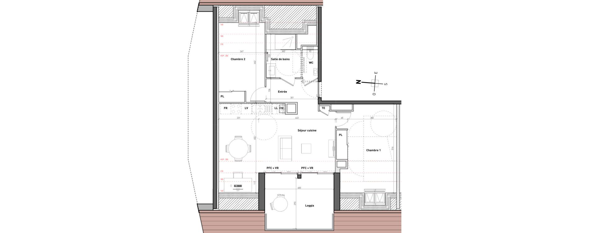 Appartement T3 de 61,30 m2 à Bossey Centre